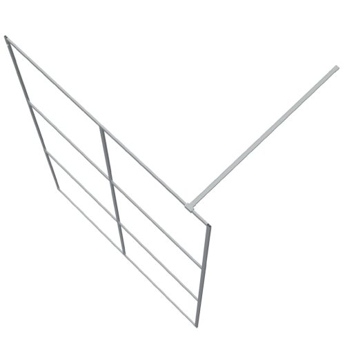  ezüstszínű átlátszó ESG üveg zuhanyfal 140x195 cm