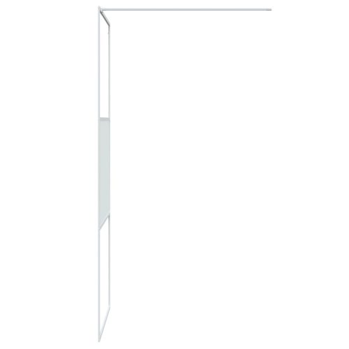  fehér átlátszó ESG üveg zuhanyfal 80x195 cm