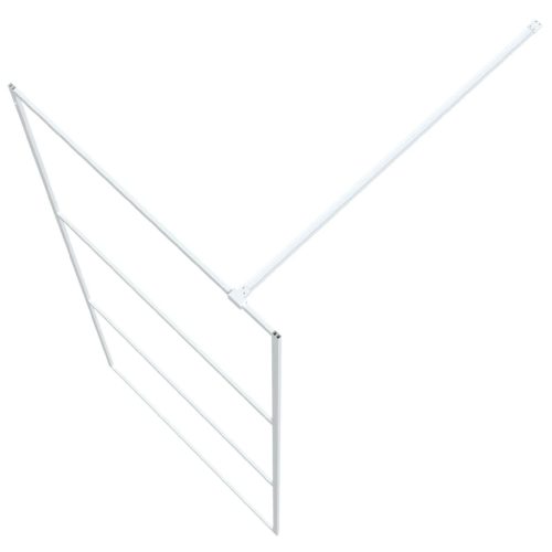  fehér átlátszó ESG üveg zuhanyfal 90 x 195 cm