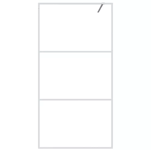  fehér átlátszó ESG üveg zuhanyfal 100 x 195 cm