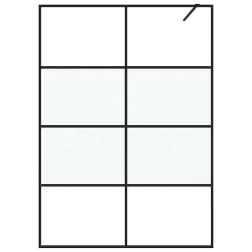  fekete selyemmatt ESG üveg zuhanyfal 140 x 195 cm