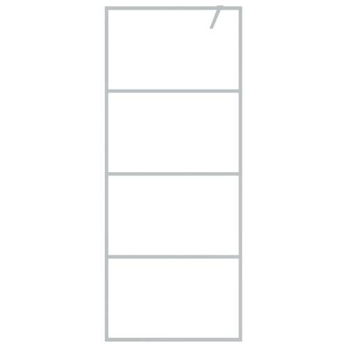  ezüstszínű átlátszó ESG üveg zuhanyfal 80 x 195 cm