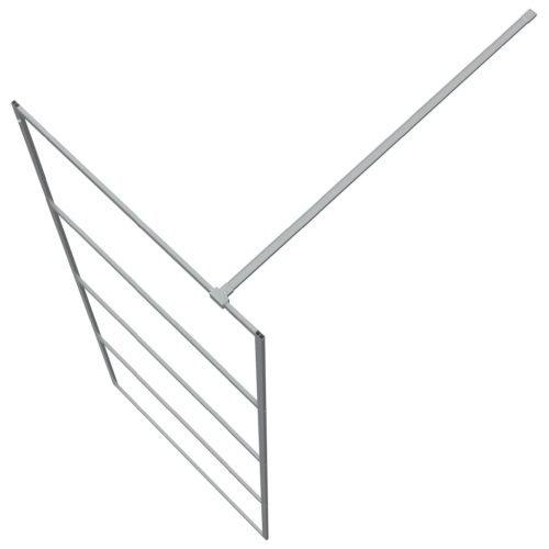  ezüstszínű átlátszó ESG üveg zuhanyfal 80 x 195 cm