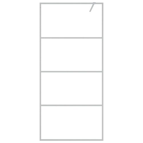  ezüstszínű átlátszó ESG üveg zuhanyfal 90 x 195 cm