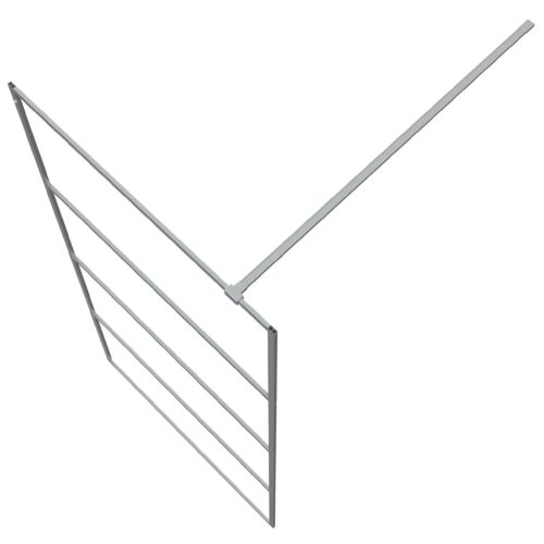  ezüstszínű átlátszó ESG üveg zuhanyfal 90 x 195 cm