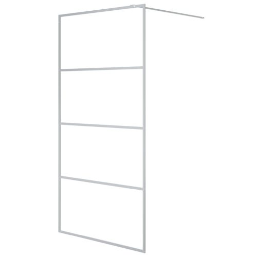  ezüstszínű átlátszó ESG üveg zuhanyfal 100 x 195 cm