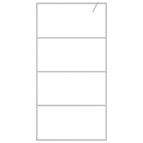  ezüstszínű átlátszó ESG üveg zuhanyfal 100 x 195 cm