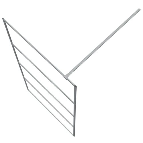  ezüstszínű átlátszó ESG üveg zuhanyfal 100 x 195 cm