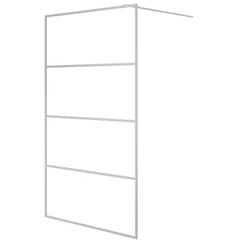  ezüstszínű átlátszó ESG üveg zuhanyfal 115x195 cm