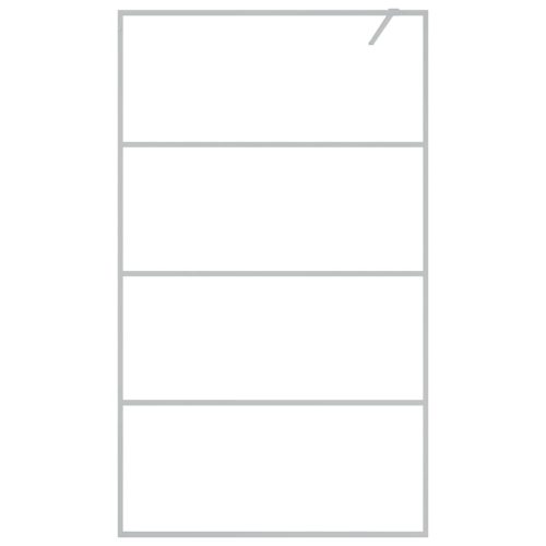  ezüstszínű átlátszó ESG üveg zuhanyfal 115x195 cm