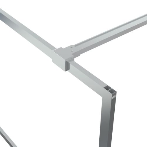  ezüstszínű átlátszó ESG üveg zuhanyfal 115x195 cm