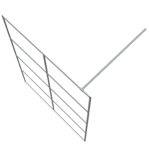  ezüstszínű átlátszó ESG üveg zuhanyfal 140x195 cm