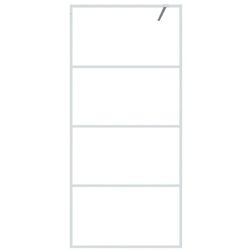  fehér átlátszó ESG üveg zuhanyfal 90 x 195 cm