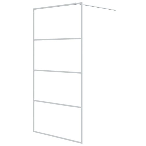  fehér átlátszó ESG üveg zuhanyfal 100 x 195 cm