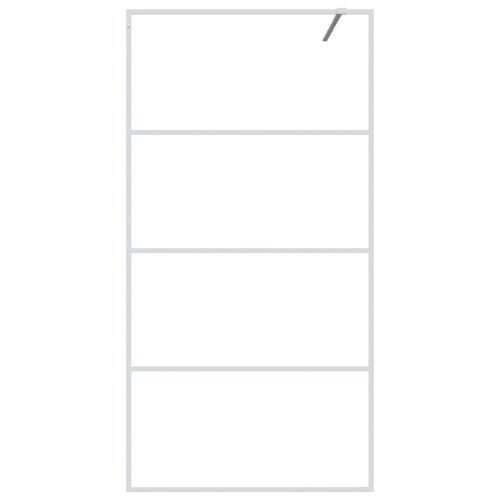  fehér átlátszó ESG üveg zuhanyfal 100 x 195 cm