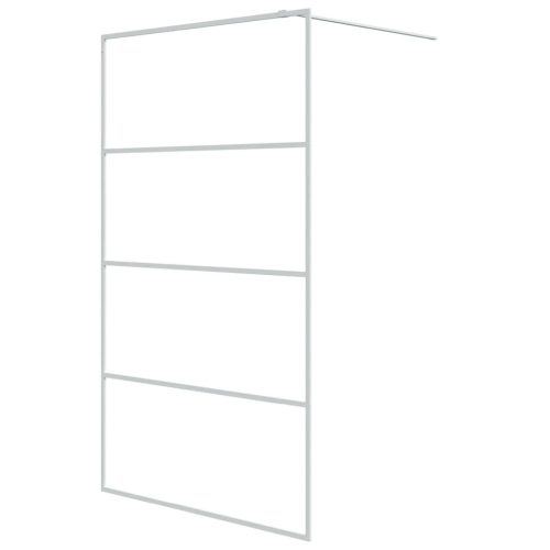  fehér átlátszó ESG üveg zuhanyfal 115 x 195 cm