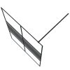  fekete átlátszó ESG üveg zuhanyfal 140 x 195 cm