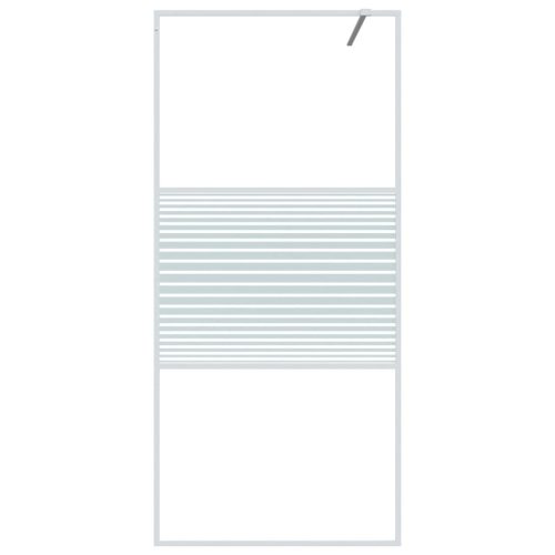  fehér átlátszó ESG üveg zuhanyfal 90 x 195 cm