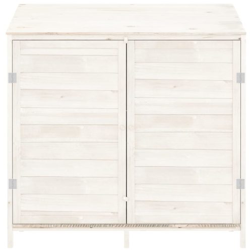  fehér tömör fenyőfa kerti fészer 102 x 52 x 112 cm