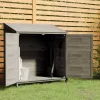  antracitszürke tömör fenyőfa kerti fészer 102 x 52 x 112 cm