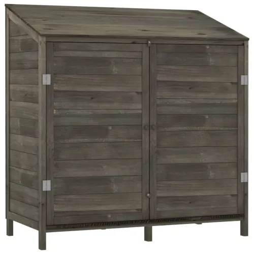  antracitszürke tömör fenyőfa kerti fészer 102 x 52 x 112 cm