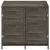  antracitszürke tömör fenyőfa kerti fészer 102 x 52 x 112 cm
