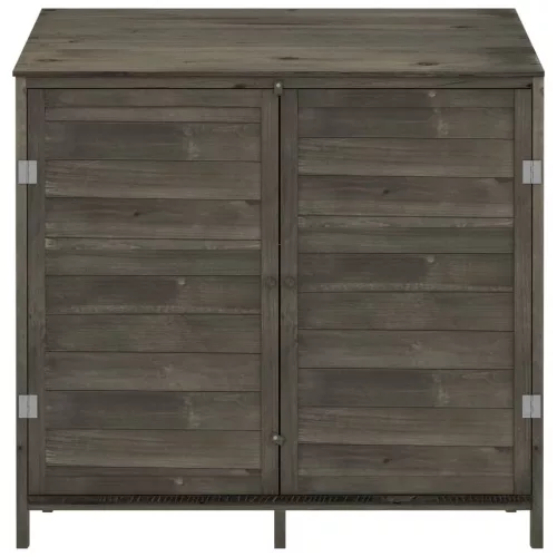  antracitszürke tömör fenyőfa kerti fészer 102 x 52 x 112 cm