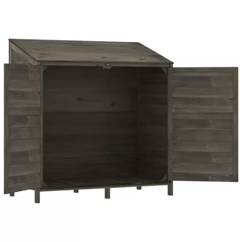  antracitszürke tömör fenyőfa kerti fészer 102 x 52 x 112 cm