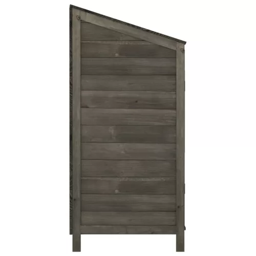  antracitszürke tömör fenyőfa kerti fészer 102 x 52 x 112 cm
