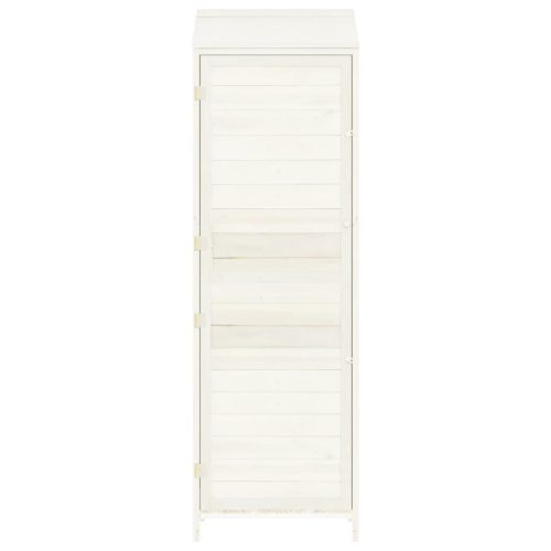  fehér tömör fenyőfa kerti fészer 55x52x174,5 cm