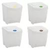  4 db fehér polipropilén rakásolható szemeteskuka 100 L