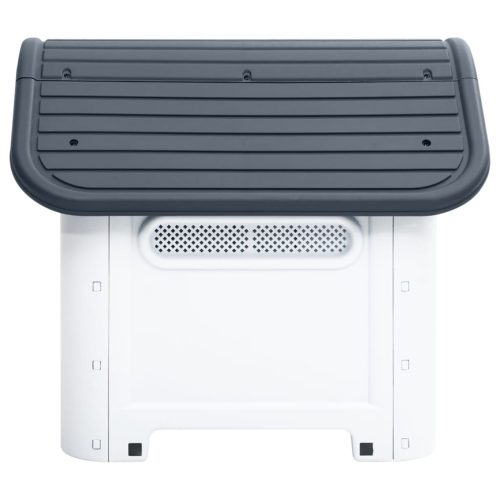  szürke polipropilén kutyaház 59x75x66 cm