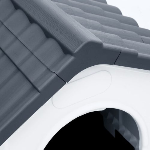  szürke polipropilén kutyaház 57x68x66 cm