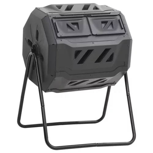  fekete kerti komposztálóláda 73 x 64 x 95 cm 160 L