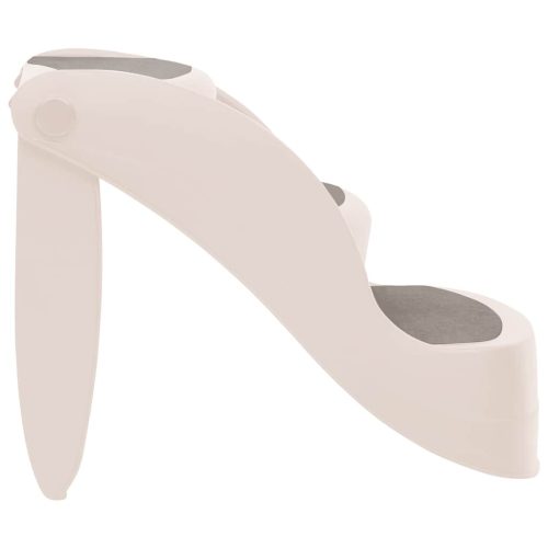  krémszínű műanyag összecsukható 3 fokos kutyalépcső 50x38x38 cm