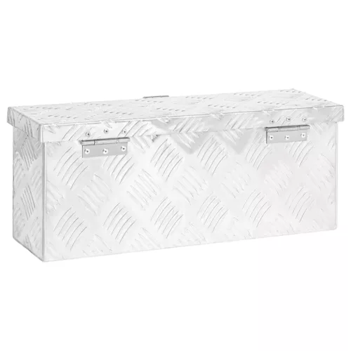  ezüstszínű alumínium tárolóláda 50 x 15 x 20,5 cm