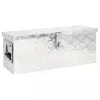  ezüstszínű alumínium tárolóláda 60 x 23,5 x 23 cm