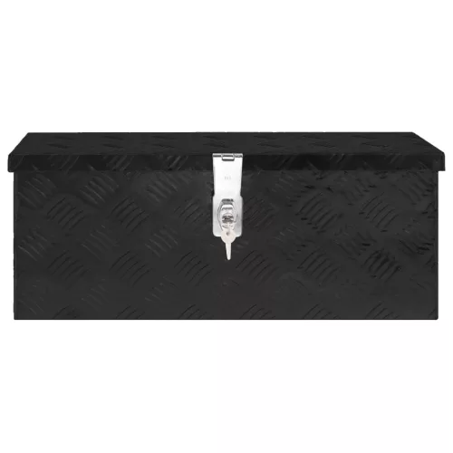  fekete alumínium tárolóláda 60 x 23,5 x 23 cm