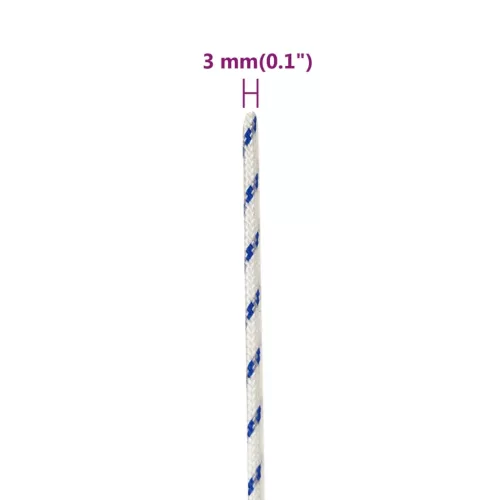  fehér polipropilén hajókötél 3 mm 100 m