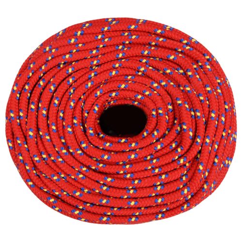  piros polipropilén hajókötél 10 mm 25 m