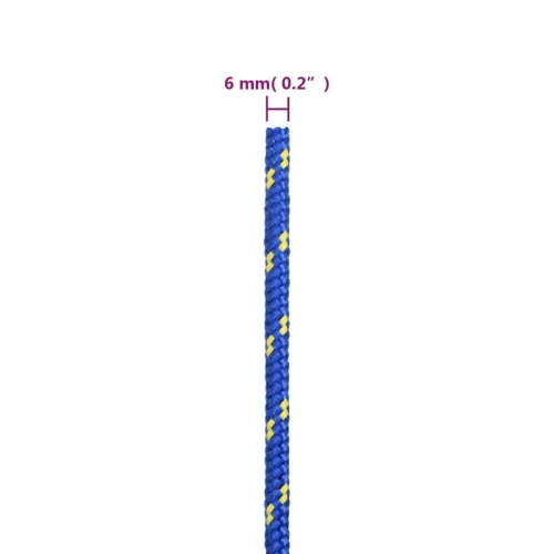  kék polipropilén hajókötél 6 mm 25 m