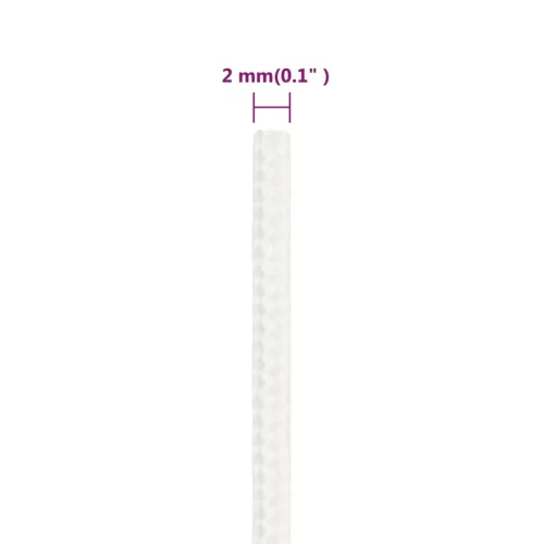  teljesen fehér polipropilén hajókötél 2 mm 100 m