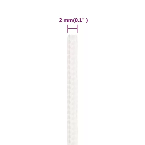  teljesen fehér polipropilén hajókötél 2 mm 250 m