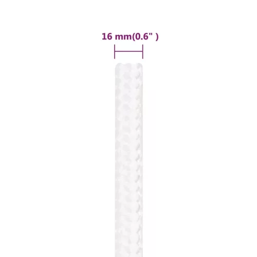  teljesen fehér polipropilén hajókötél 16 mm 250 m