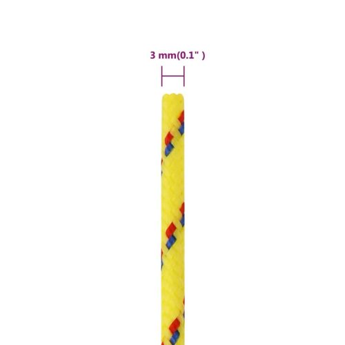  sárga polipropilén hajókötél 3 mm 25 m