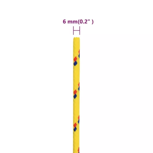  sárga polipropilén hajókötél 6 mm 25 m