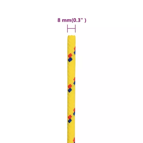  sárga polipropilén hajókötél 8 mm 100 m