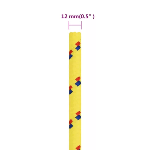  sárga polipropilén hajókötél 12 mm 50 m