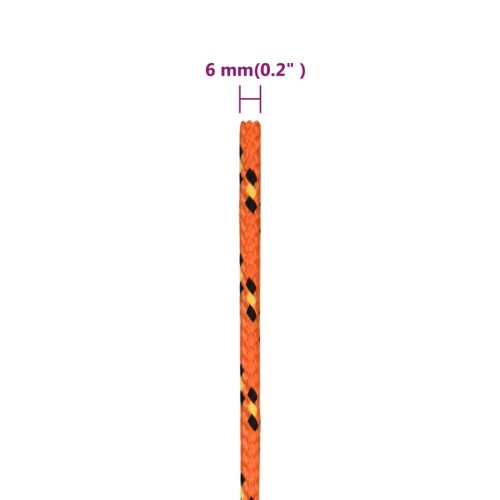  narancssárga polipropilén hajókötél 6 mm 100 m