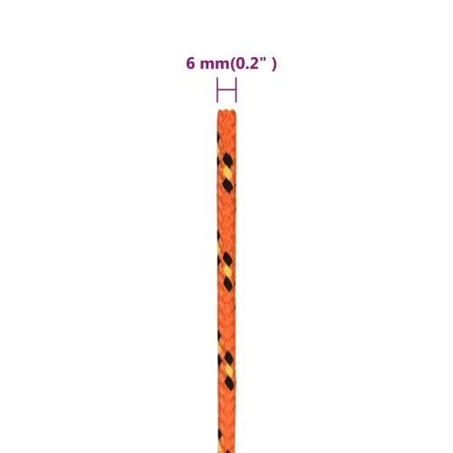  narancssárga polipropilén hajókötél 6 mm 250 m